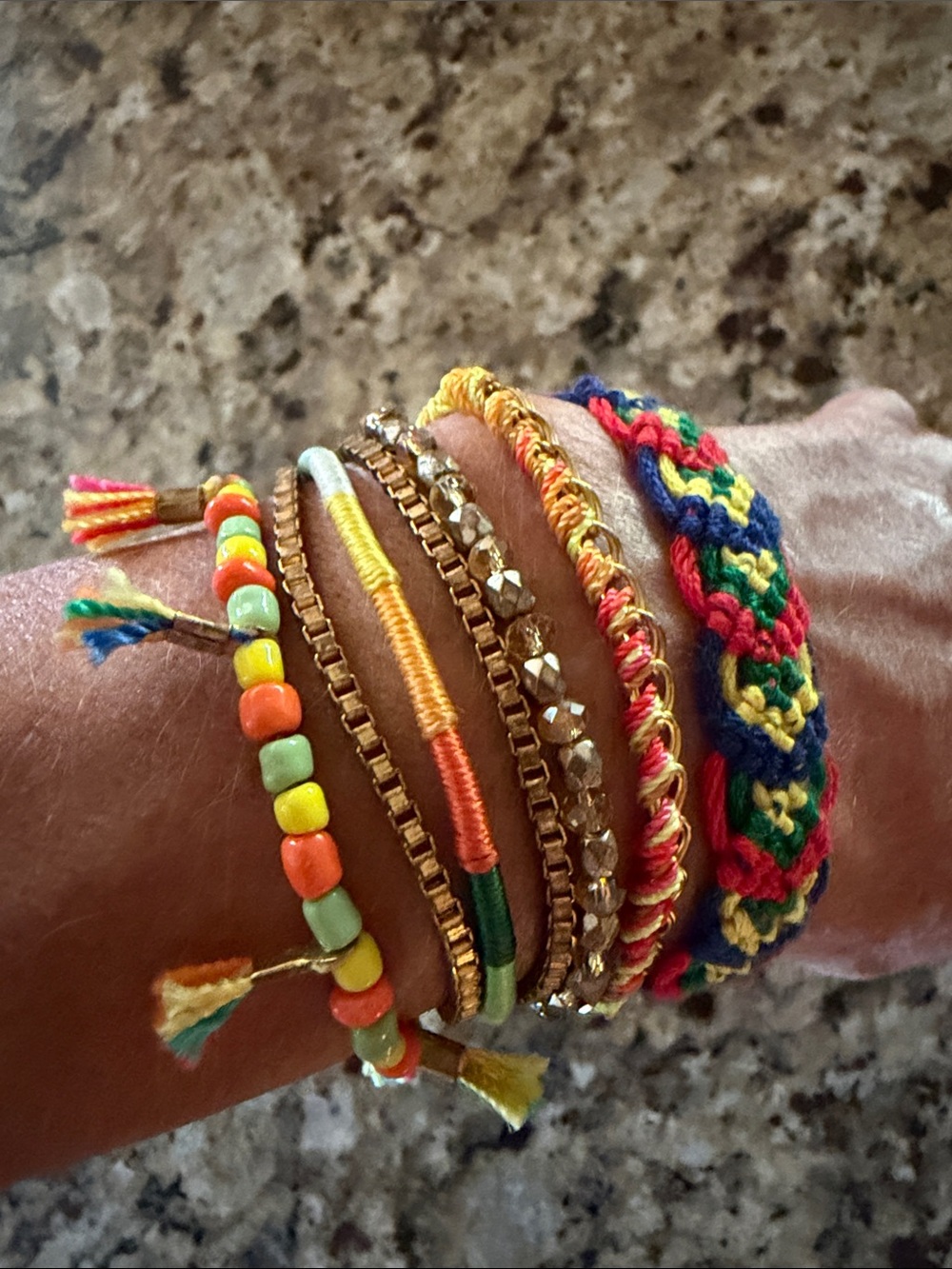 Boho Multicolor Multistrand Bracelet Stack - Unbranded - Picture 3 of 4